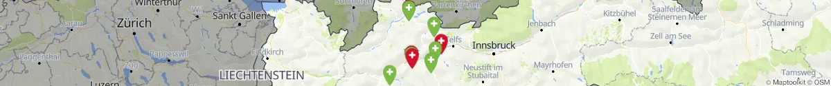Map view for Pharmacies emergency services nearby Musau (Reutte, Tirol)